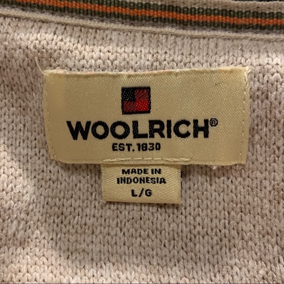 Mens Woolrich Angler Pullover Jacket oatmeal L - Picture 5 of 8